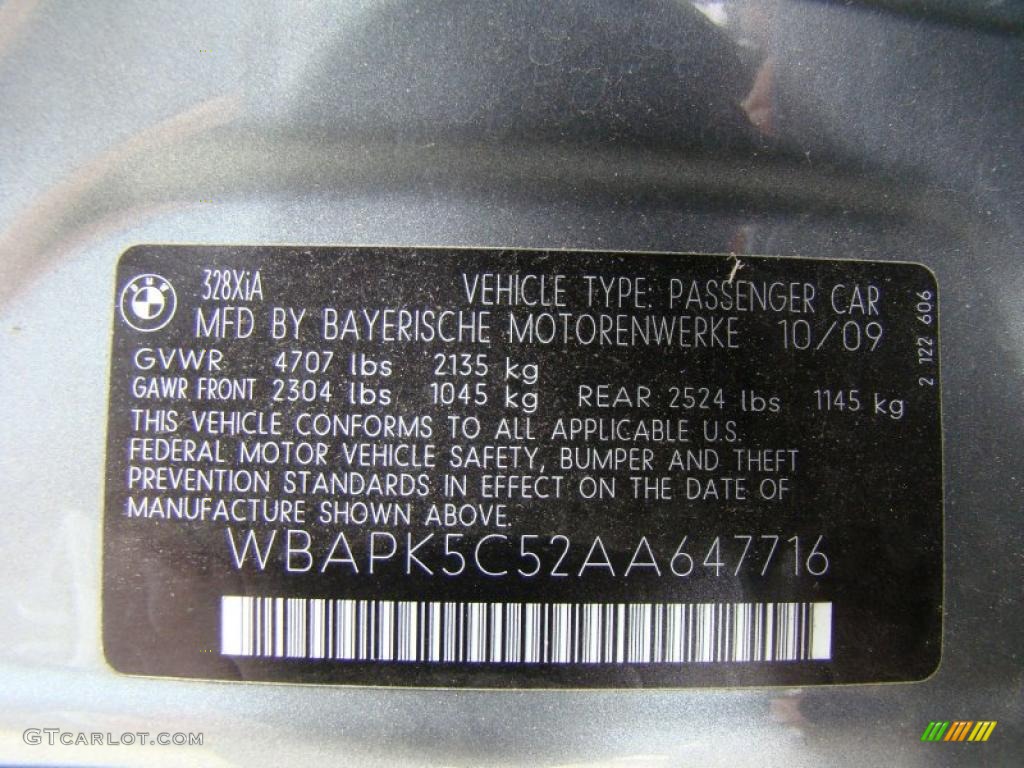 2010 3 Series 328i xDrive Sedan - Space Gray Metallic / Black photo #14