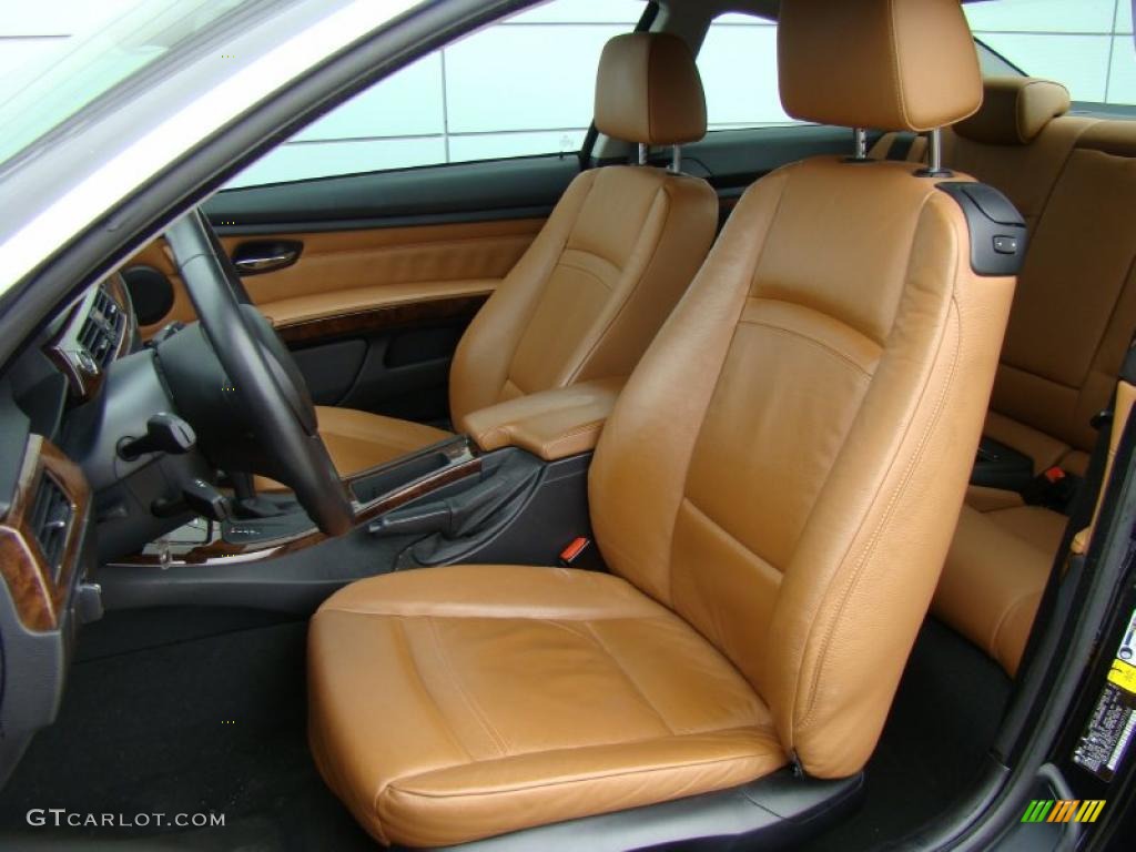 2007 3 Series 328xi Coupe - Jet Black / Saddle Brown/Black photo #7