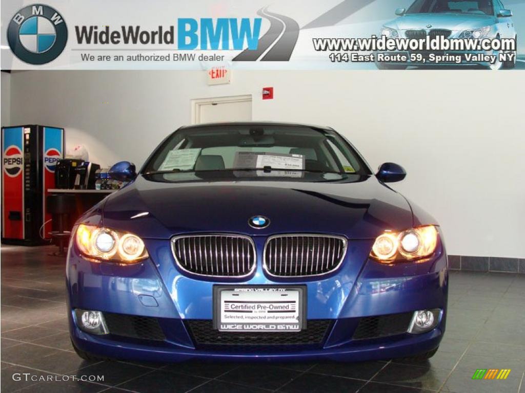 2007 3 Series 328xi Coupe - Montego Blue Metallic / Grey photo #2