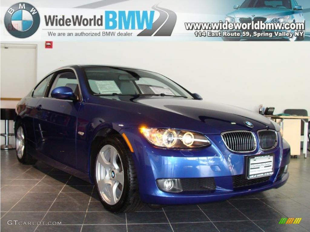2007 3 Series 328xi Coupe - Montego Blue Metallic / Grey photo #3