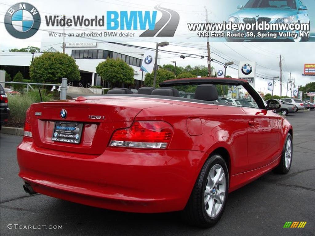 2008 1 Series 128i Convertible - Crimson Red / Black photo #4