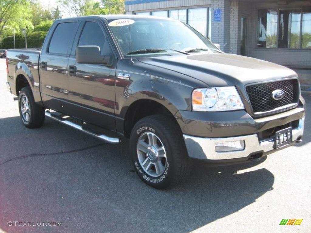 2005 F150 XLT SuperCrew 4x4 - Dark Stone Metallic / Medium Flint Grey photo #10