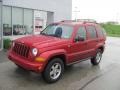 2005 Inferno Red Crystal Pearl Jeep Liberty Renegade 4x4  photo #2