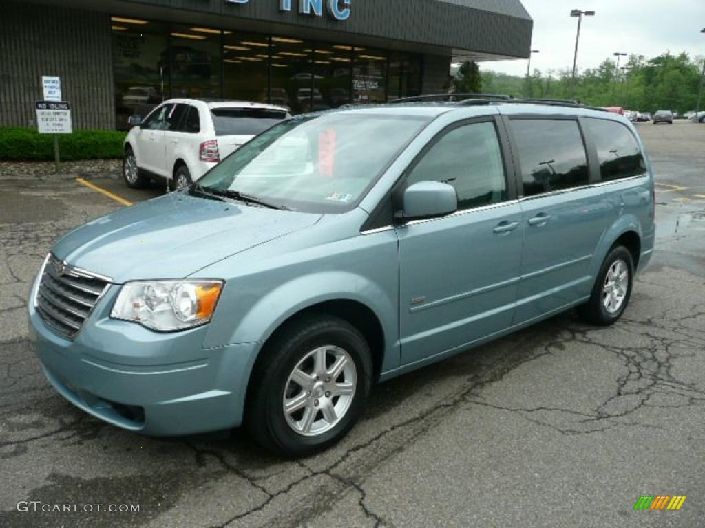 2008 Town & Country Touring - Clearwater Blue Pearlcoat / Medium Slate Gray/Light Shale photo #8