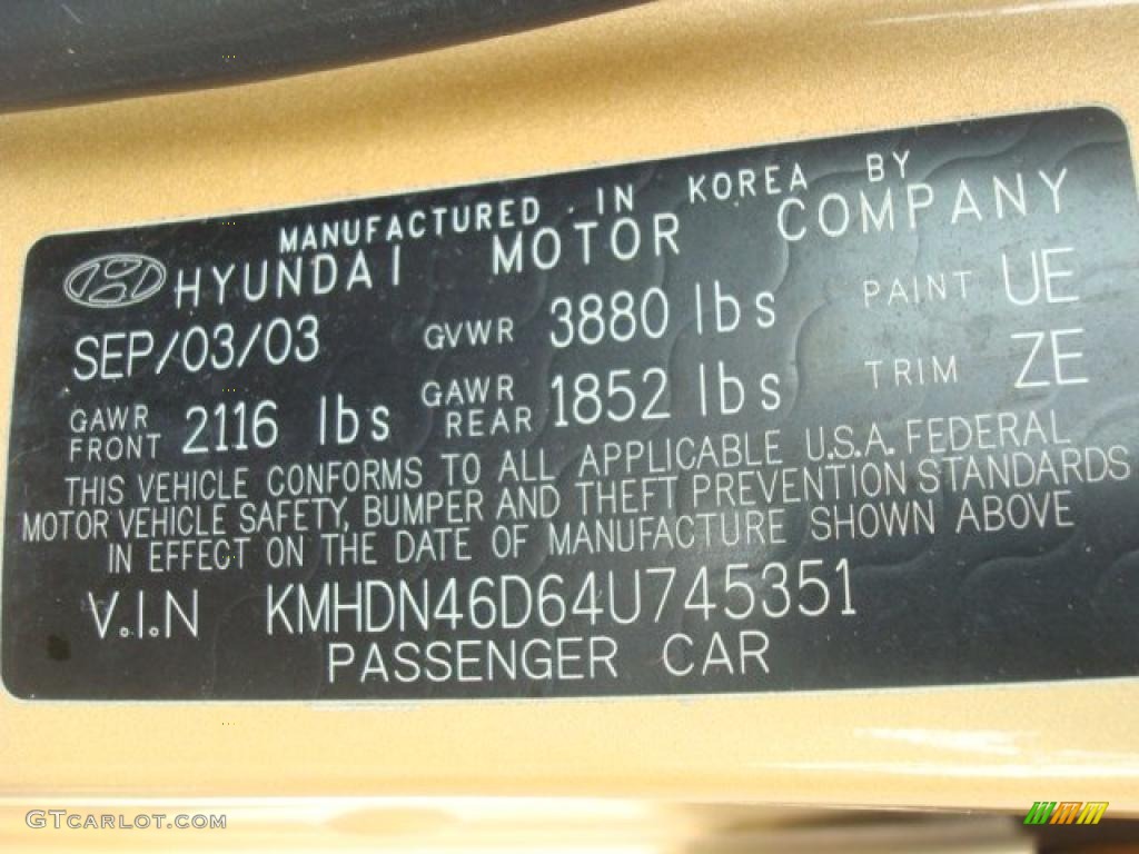 2004 Elantra GLS Sedan - Hazelnut / Beige photo #21