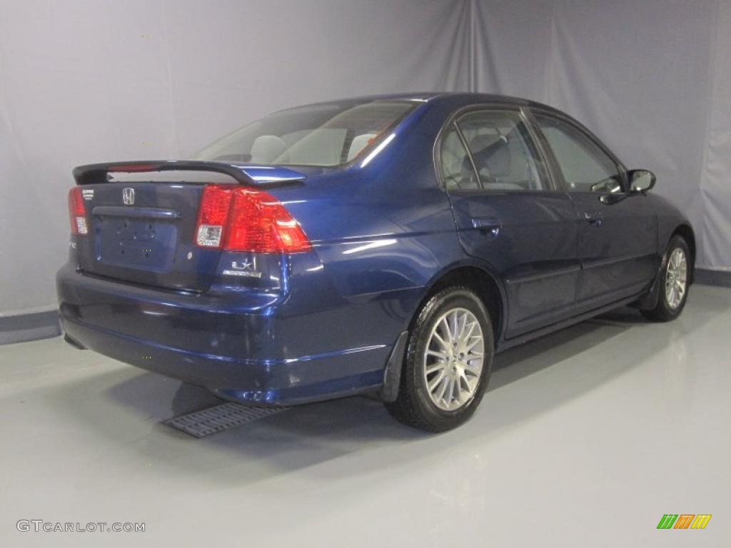2005 Civic LX Sedan - Eternal Blue Pearl / Gray photo #3