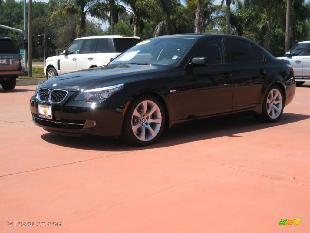 2008 5 Series 535i Sedan - Jet Black / Black photo #1