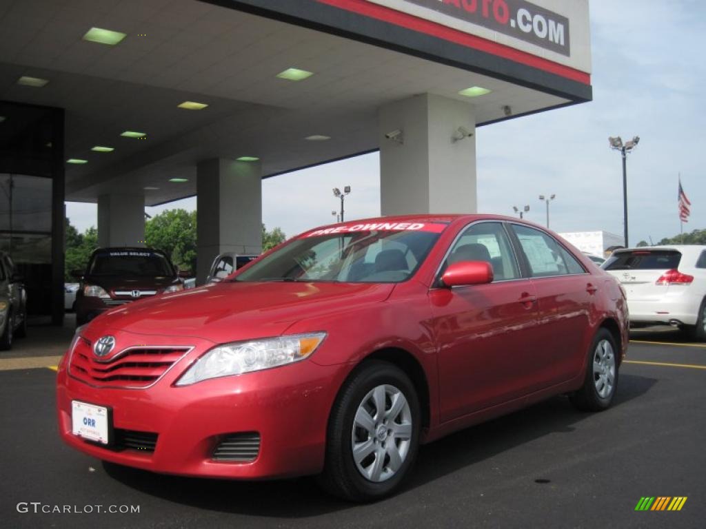 2010 Camry LE - Barcelona Red Metallic / Ash Gray photo #1