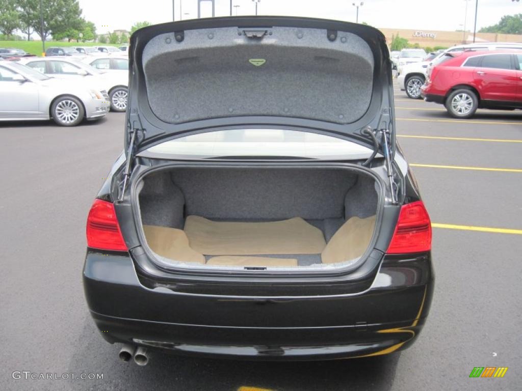 2007 3 Series 328xi Sedan - Jet Black / Beige photo #9