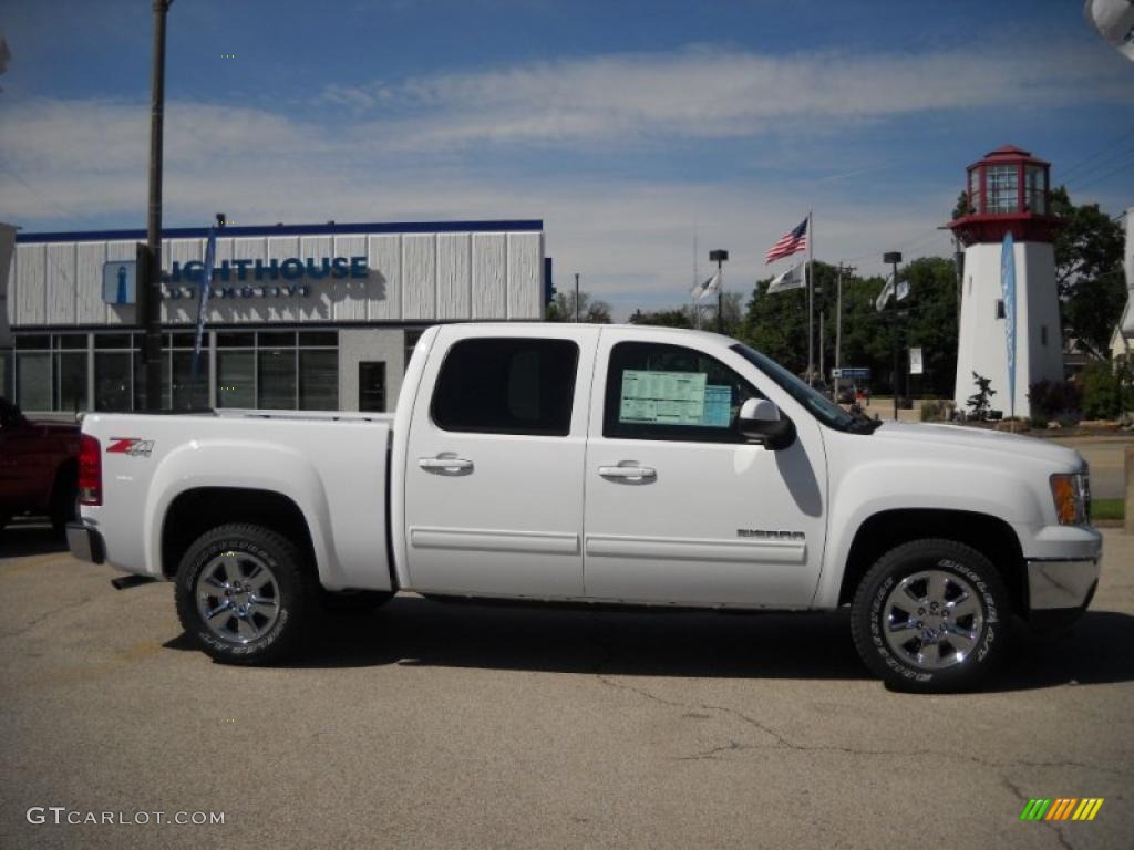 2010 Sierra 1500 SLT Crew Cab 4x4 - Summit White / Ebony photo #1