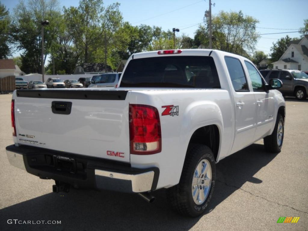 2010 Sierra 1500 SLT Crew Cab 4x4 - Summit White / Ebony photo #7