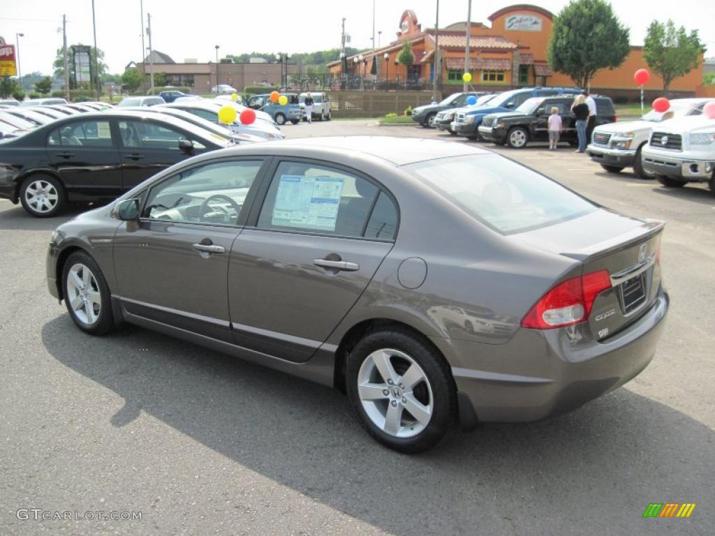 2010 Civic LX-S Sedan - Urban Titanium Metallic / Black photo #3