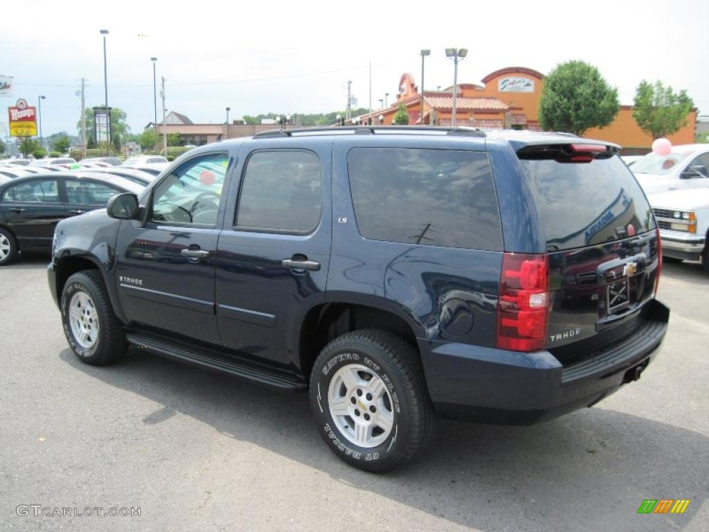 2008 Tahoe LS - Dark Blue Metallic / Light Cashmere/Ebony photo #3