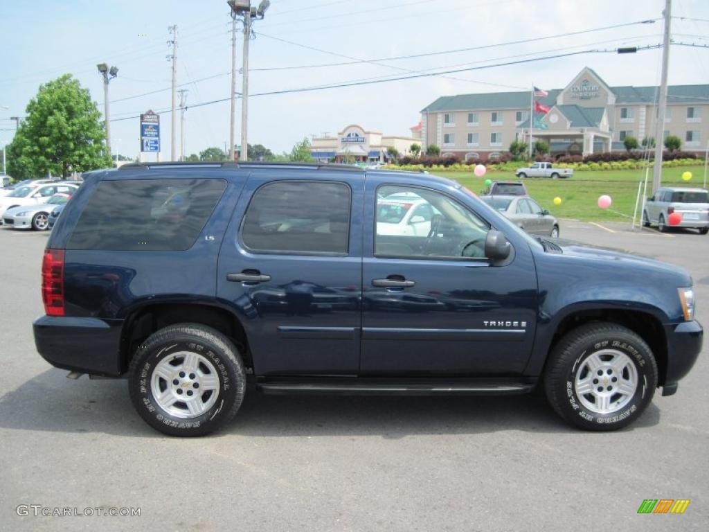 2008 Tahoe LS - Dark Blue Metallic / Light Cashmere/Ebony photo #6