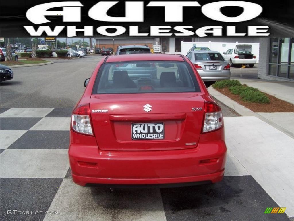 2009 SX4 Touring Sport Sedan - Vivid Red / Black photo #3