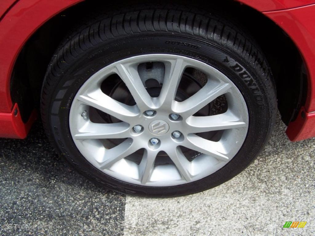 2009 SX4 Touring Sport Sedan - Vivid Red / Black photo #4