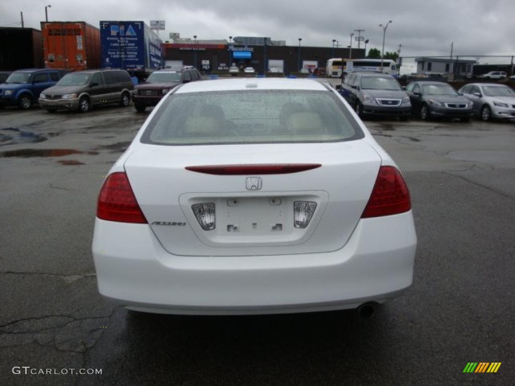2007 Accord EX-L Sedan - Taffeta White / Ivory photo #3
