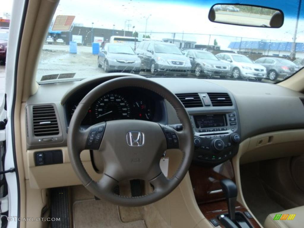2007 Accord EX-L Sedan - Taffeta White / Ivory photo #10