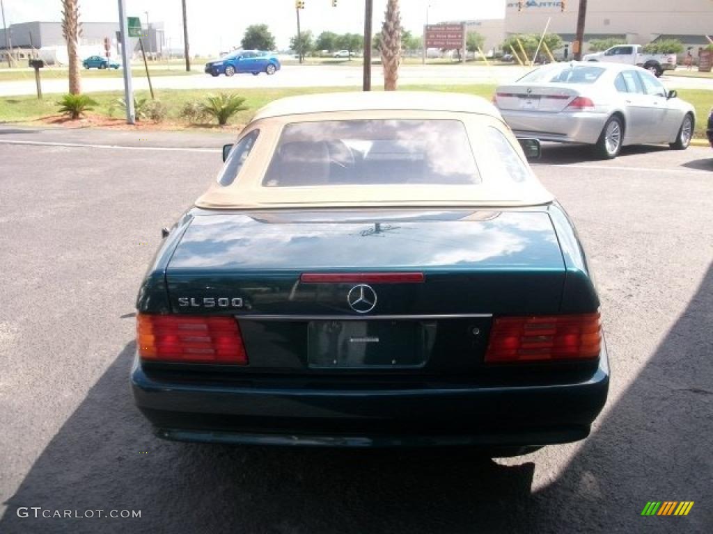 1995 SL 500 Roadster - Brilliant Emerald Green Metallic / Parchment Beige photo #3