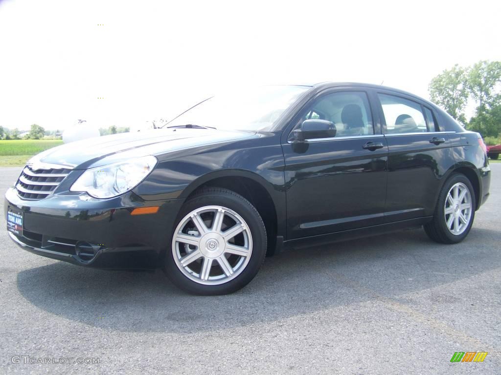 2008 Sebring Touring Sedan - Brilliant Black Crystal Pearl / Dark Slate Gray/Light Slate Gray photo #1