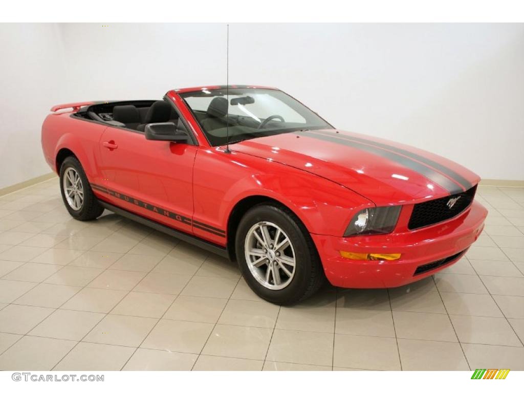 2005 Mustang V6 Premium Convertible - Torch Red / Dark Charcoal photo #1