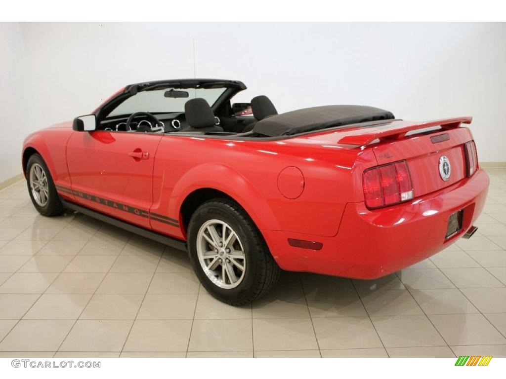 2005 Mustang V6 Premium Convertible - Torch Red / Dark Charcoal photo #5