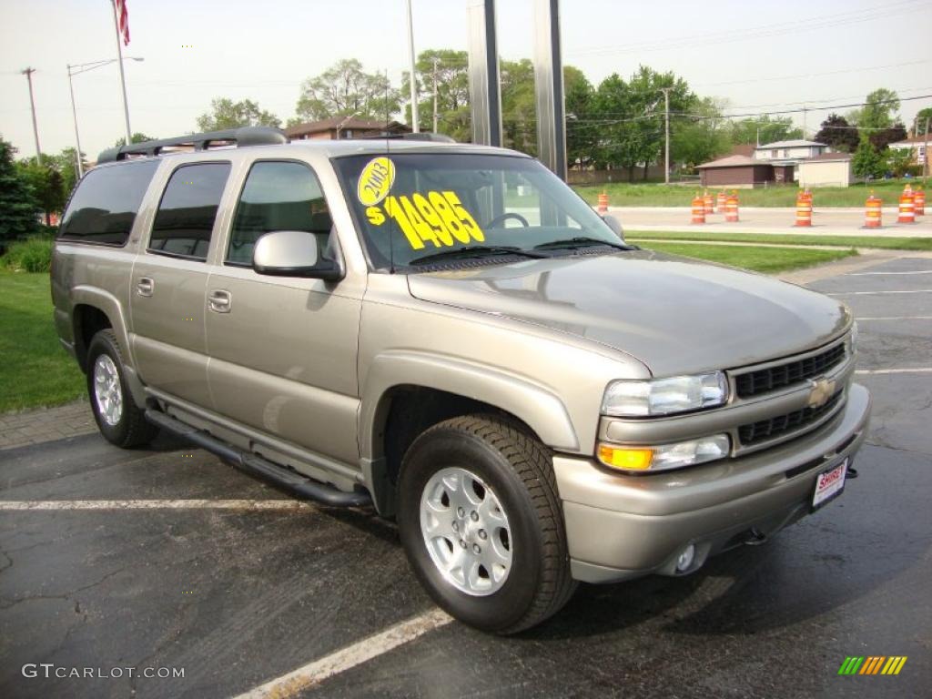 2003 Suburban 1500 Z71 4x4 - Light Pewter Metallic / Gray/Dark Charcoal photo #3