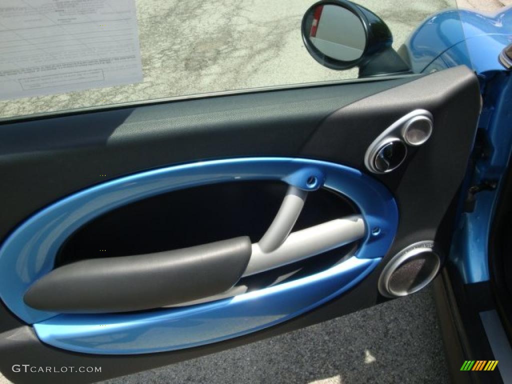 2005 Cooper S Hardtop - Electric Blue Metallic / Space Grey/Panther Black photo #11