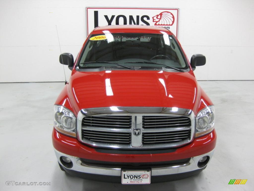 2006 Ram 1500 Big Horn Edition Quad Cab 4x4 - Flame Red / Medium Slate Gray photo #24