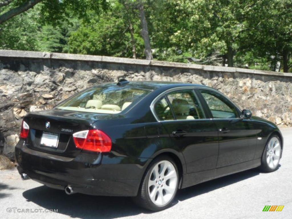 2007 3 Series 335i Sedan - Jet Black / Cream Beige photo #10