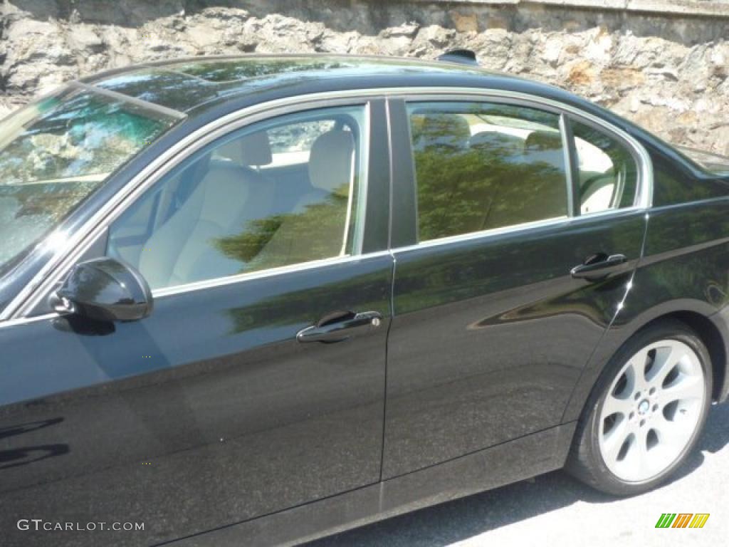 2007 3 Series 335i Sedan - Jet Black / Cream Beige photo #14