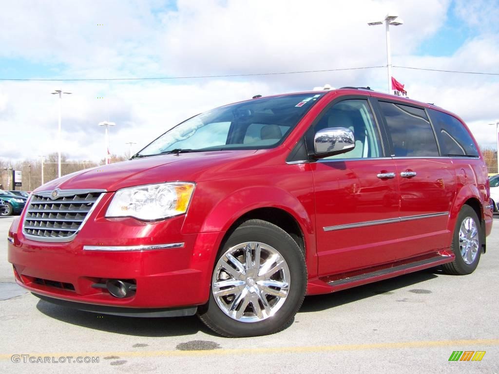 2008 Town & Country Limited - Inferno Red Crystal Pearlcoat / Medium Slate Gray/Light Shale photo #1