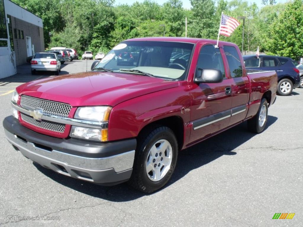 2005 Silverado 1500 LS Extended Cab - Sport Red Metallic / Tan photo #8