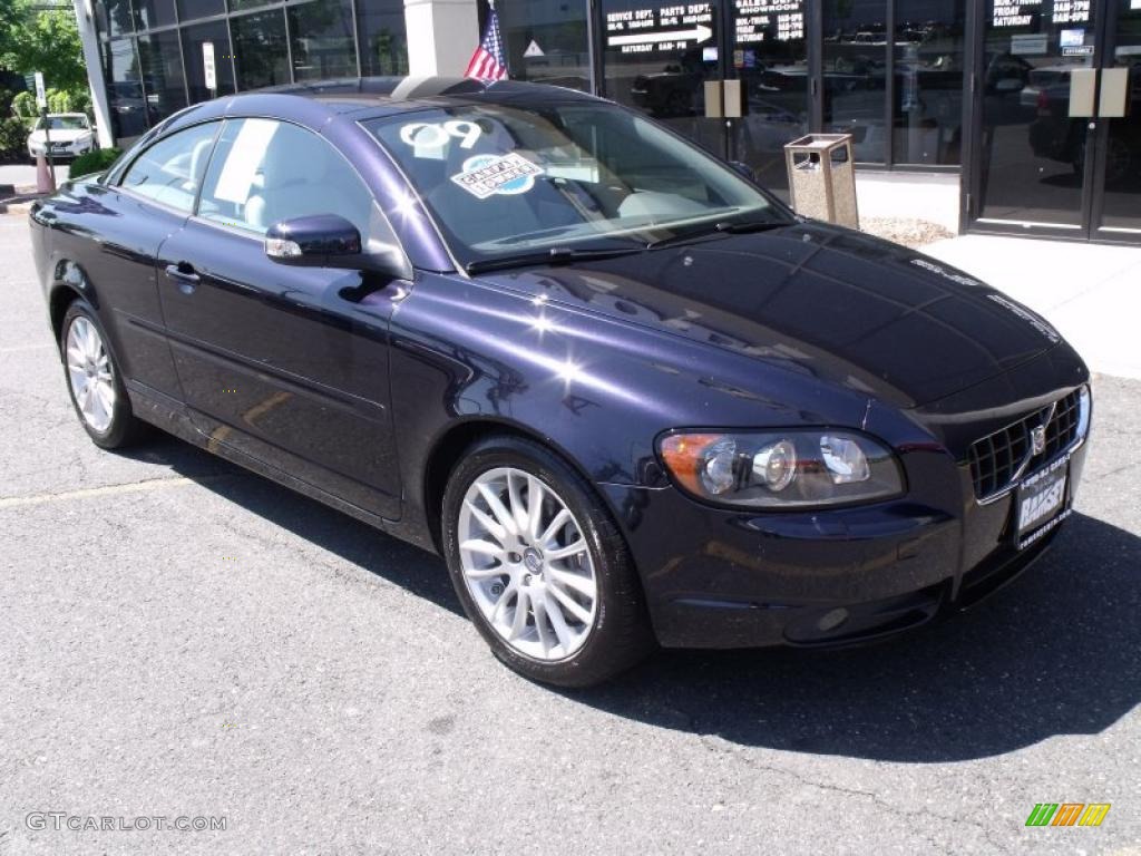 2009 C70 T5 Convertible - Magic Blue Metallic / Calcite photo #9