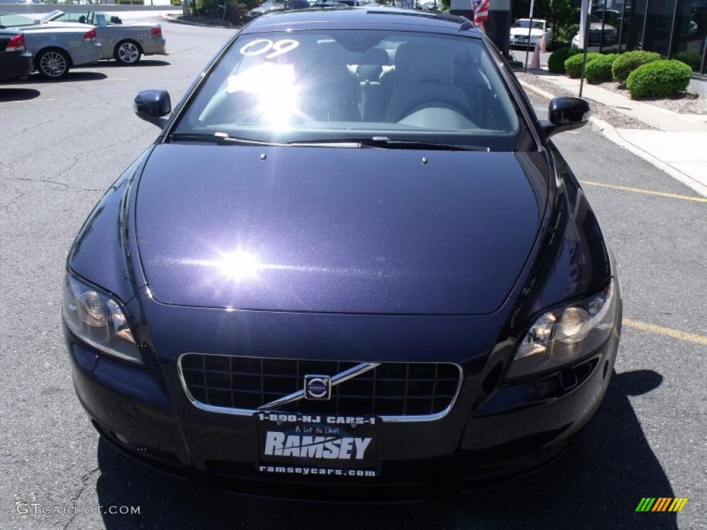 2009 C70 T5 Convertible - Magic Blue Metallic / Calcite photo #16