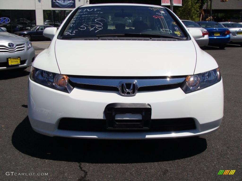 2007 Civic EX Sedan - Taffeta White / Ivory photo #2