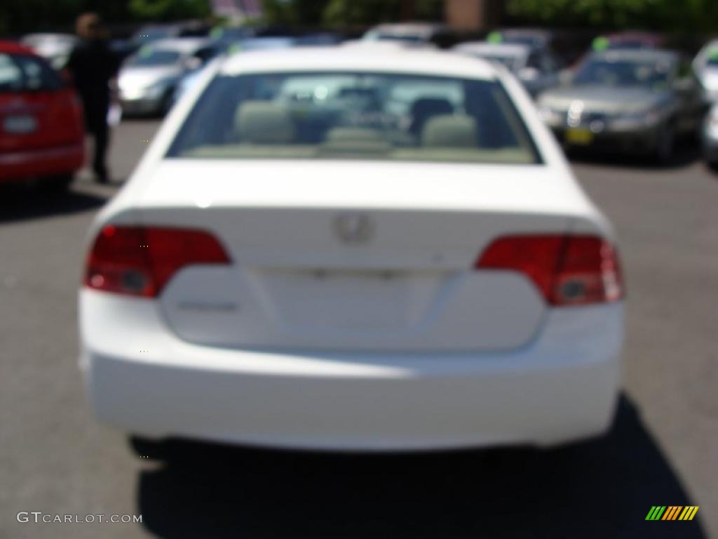 2007 Civic EX Sedan - Taffeta White / Ivory photo #6