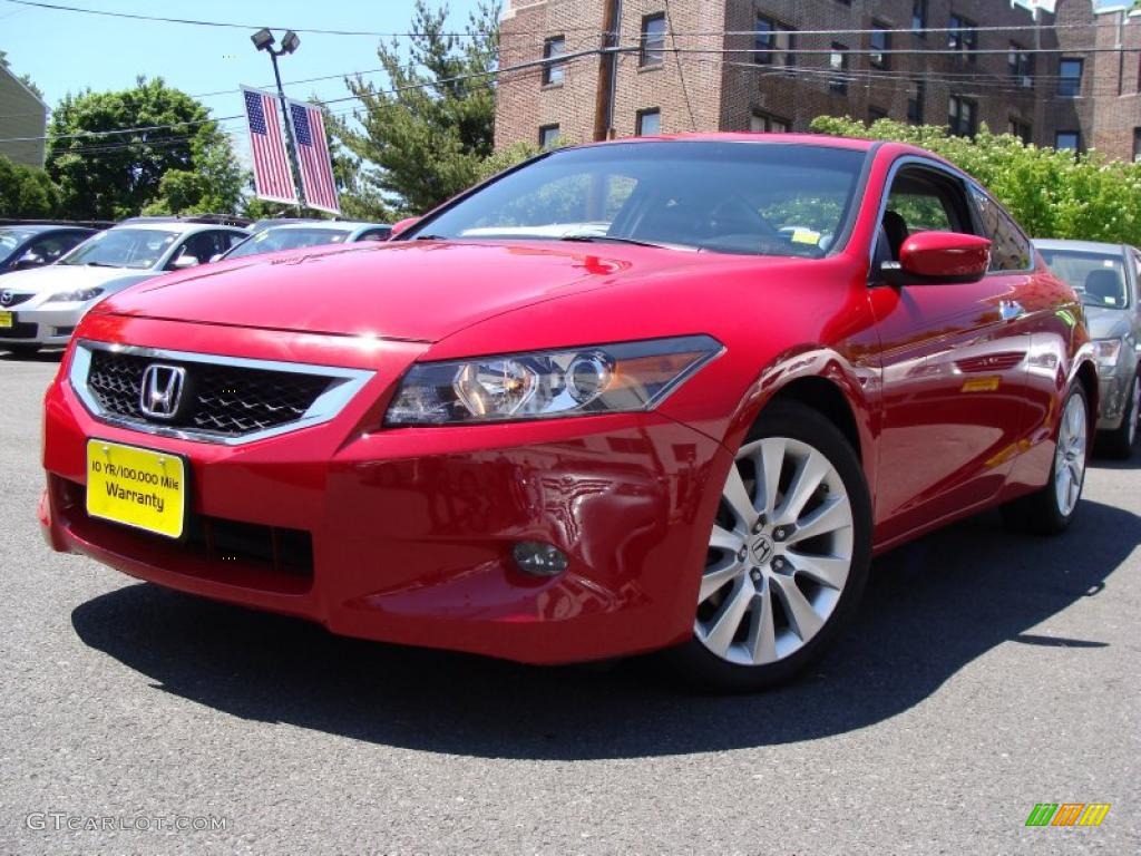 2008 Accord EX-L V6 Coupe - Basque Red Pearl / Black photo #1
