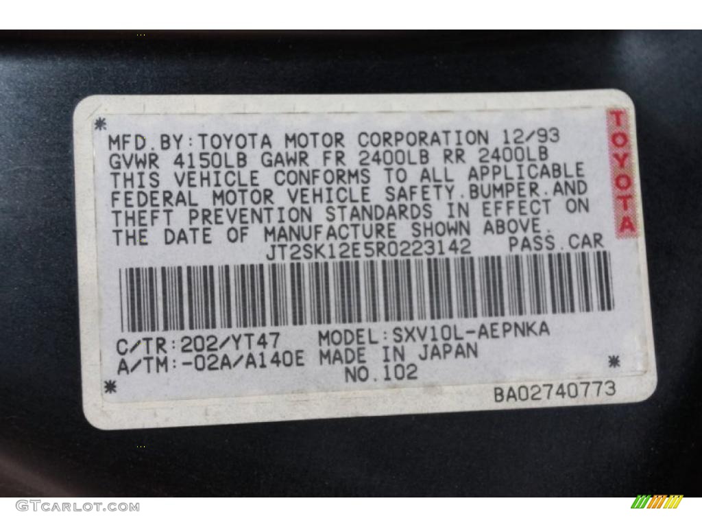 1994 Camry LE Sedan - Black / Beige photo #41