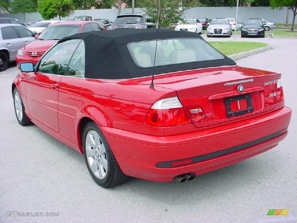 2006 3 Series 325i Convertible - Electric Red / Beige photo #3