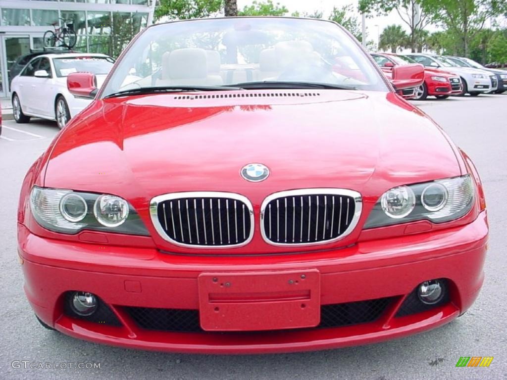 2006 3 Series 325i Convertible - Electric Red / Beige photo #9