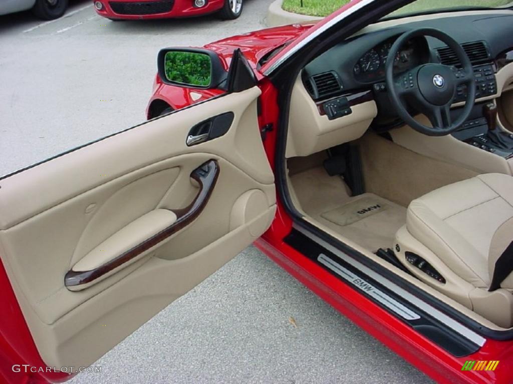 2006 3 Series 325i Convertible - Electric Red / Beige photo #10