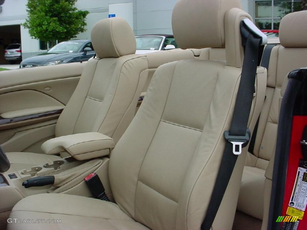 2006 3 Series 325i Convertible - Electric Red / Beige photo #11