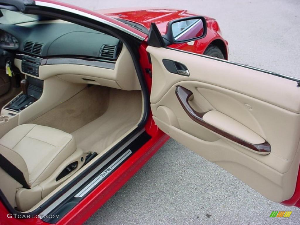 2006 3 Series 325i Convertible - Electric Red / Beige photo #13