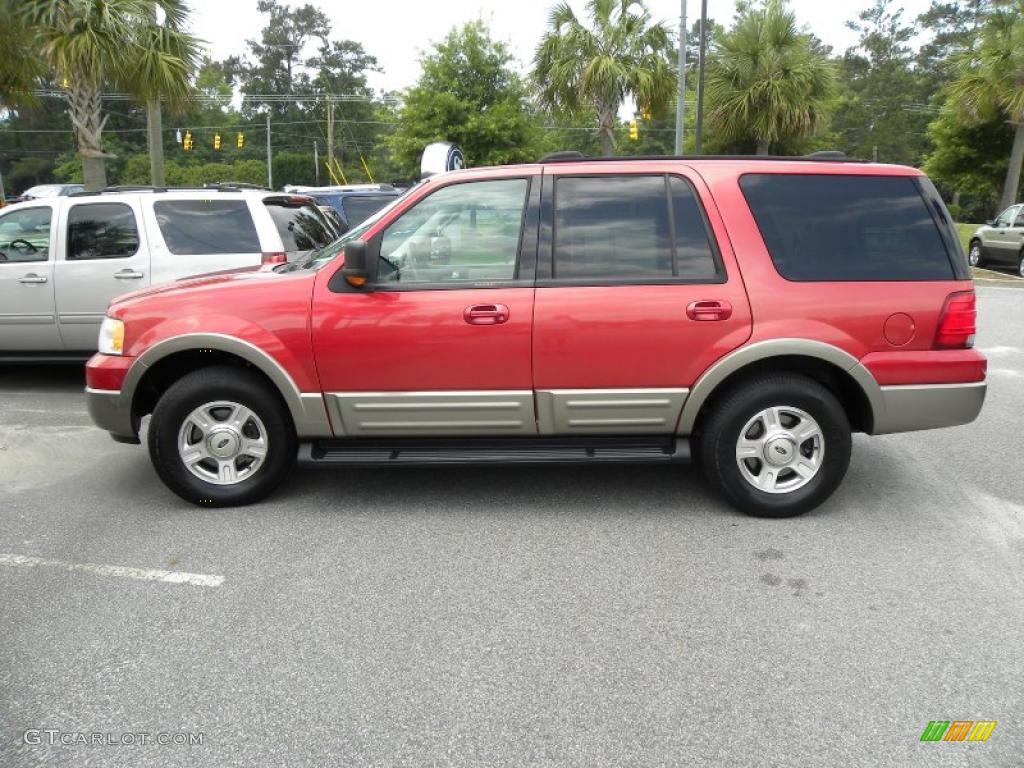2003 Expedition Eddie Bauer - Laser Red Tinted Metallic / Medium Parchment photo #2