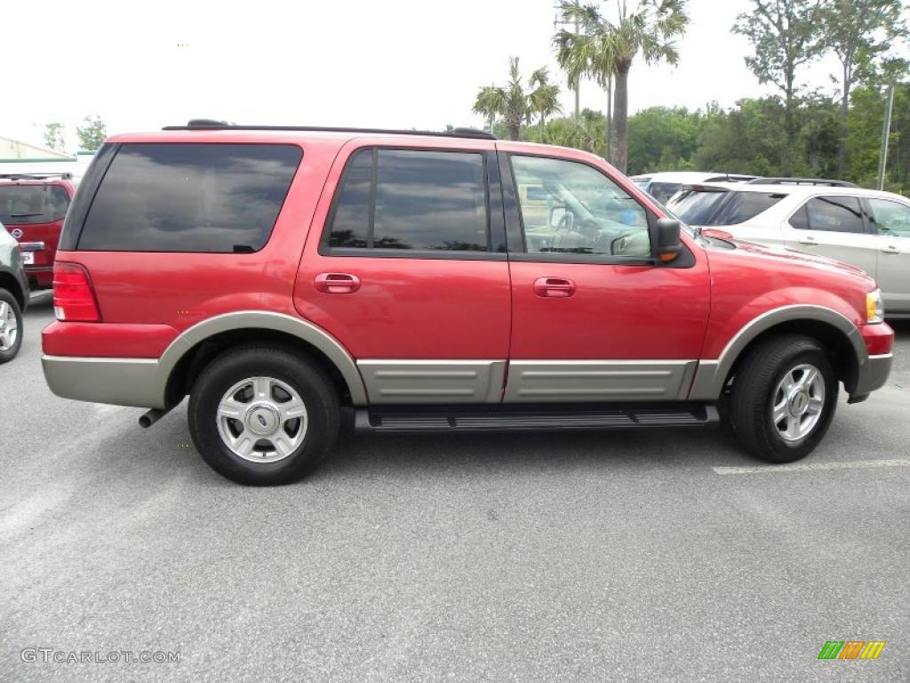 2003 Expedition Eddie Bauer - Laser Red Tinted Metallic / Medium Parchment photo #12