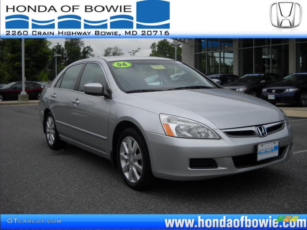 2006 Accord EX-L V6 Sedan - Alabaster Silver Metallic / Black photo #1