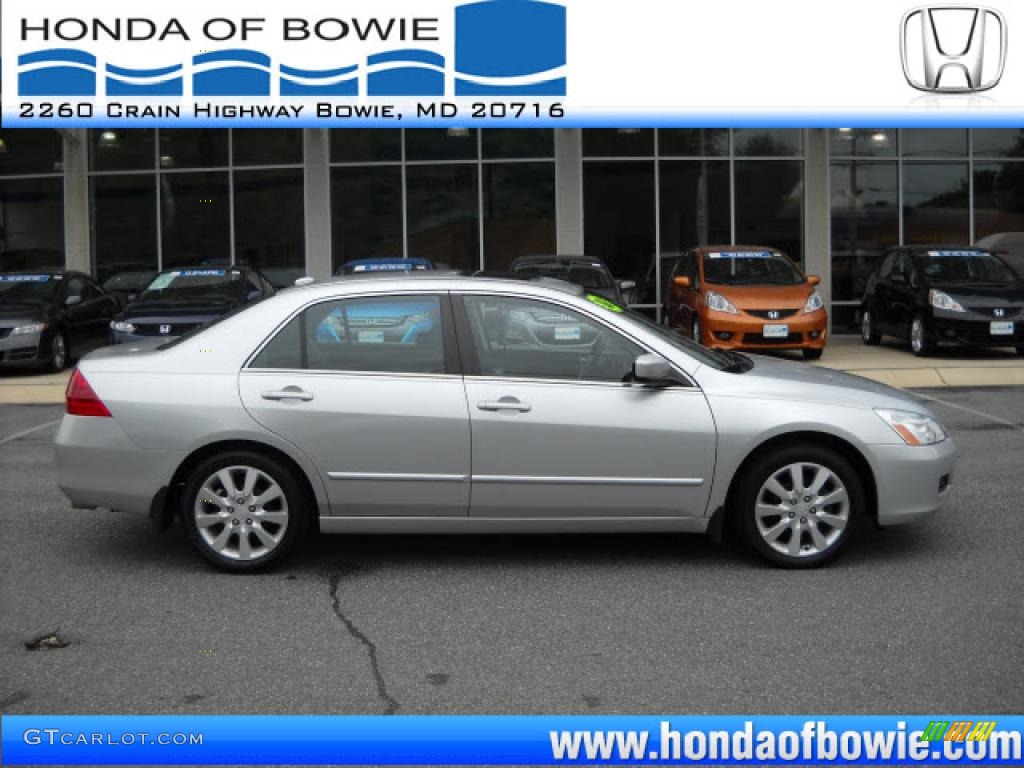 2006 Accord EX-L V6 Sedan - Alabaster Silver Metallic / Black photo #2