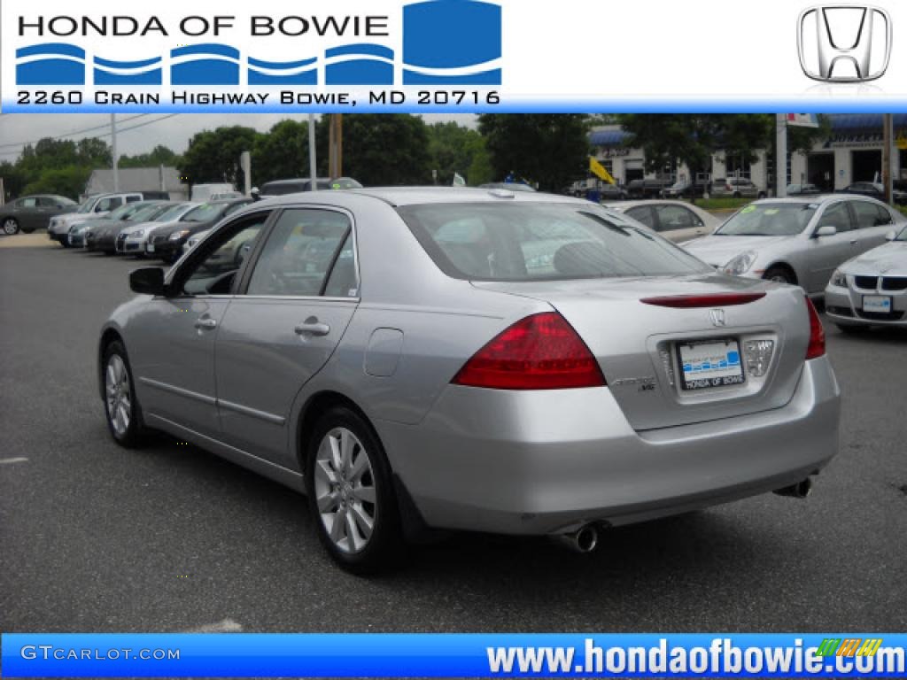 2006 Accord EX-L V6 Sedan - Alabaster Silver Metallic / Black photo #5