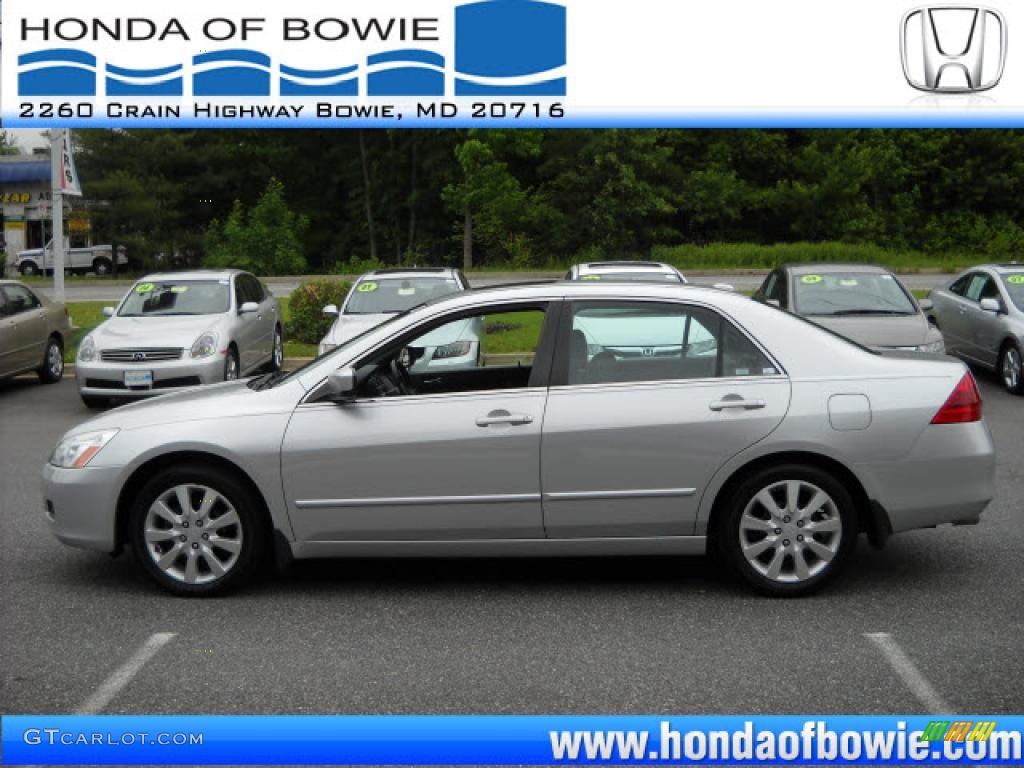 2006 Accord EX-L V6 Sedan - Alabaster Silver Metallic / Black photo #6